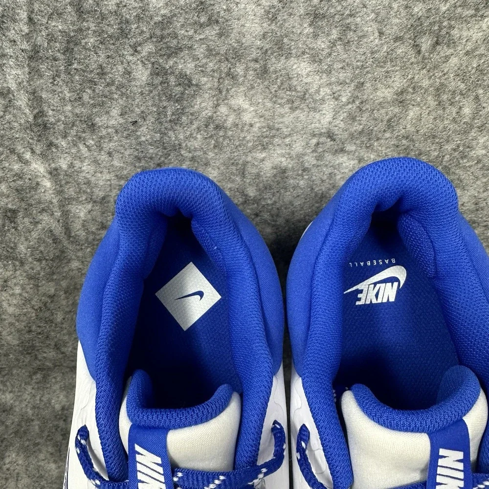 Nike Alpha Huarache 4 Elite MCS Baseball Cleats Men Sz 11.5 Blue White Molded